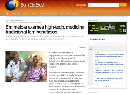 MFC é tema de reportagem no Bom Dia Brasil - SBMFC