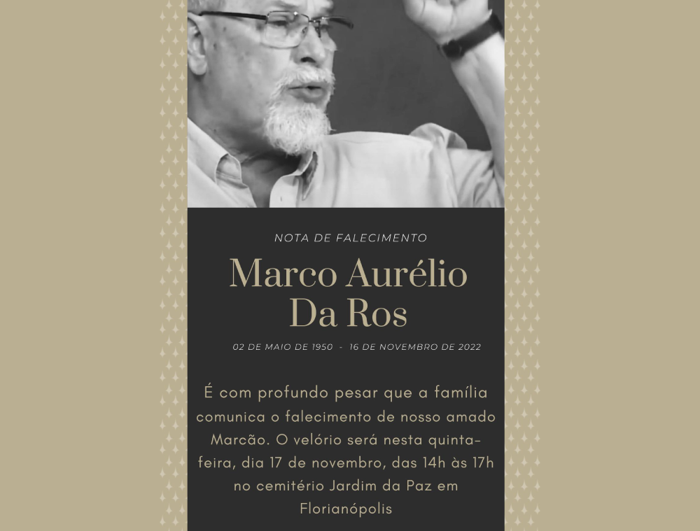 Nota de Pesar - Marco Aurélio Da Ros
