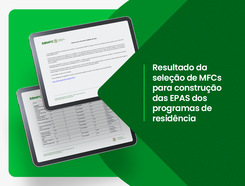 Resultado da seleção de MFCs para construção das EPAS dos programas de residência